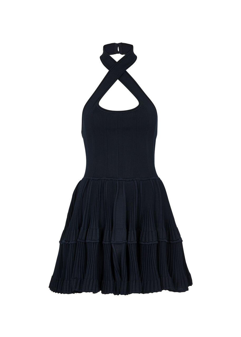 ワンピース ALAIA SHORT CRINOLINE KNIT DRESS ALAÏA OPTIC WHITE Shiny Crinoline Dress |ALAÏA US