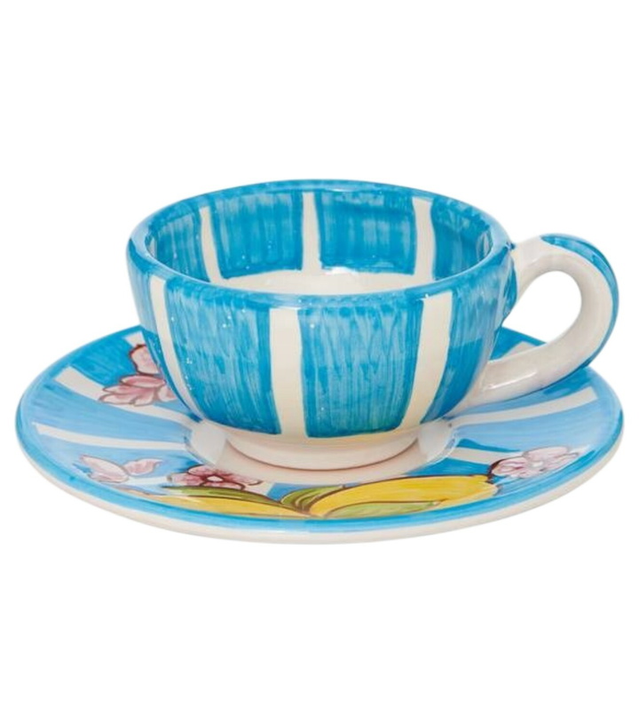 Photo: Dolce&Gabbana Casa Taormina ceramic teacup and saucer set