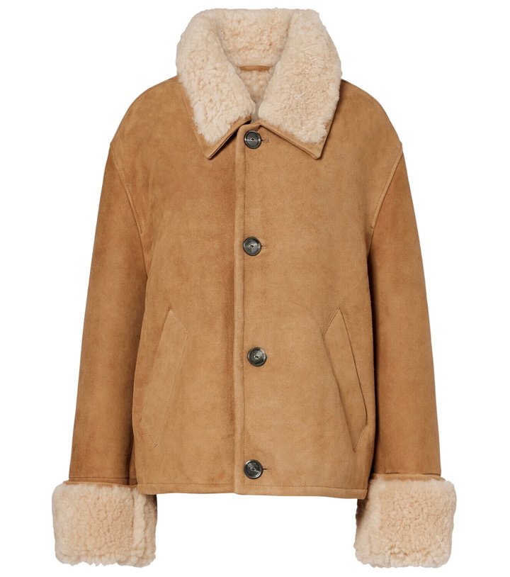 Photo: Ami Paris Shearling-trimmed suede jacket