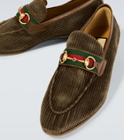 Gucci Horsebit corduroy loafers