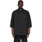 Sunnei Black Denim Double Over Shirt