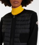 Moncler Tricot down-paneled virgin wool cardigan