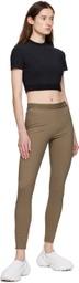 Givenchy Taupe Embroidered Leggings