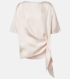 Loulou de Saison Mano silk satin top