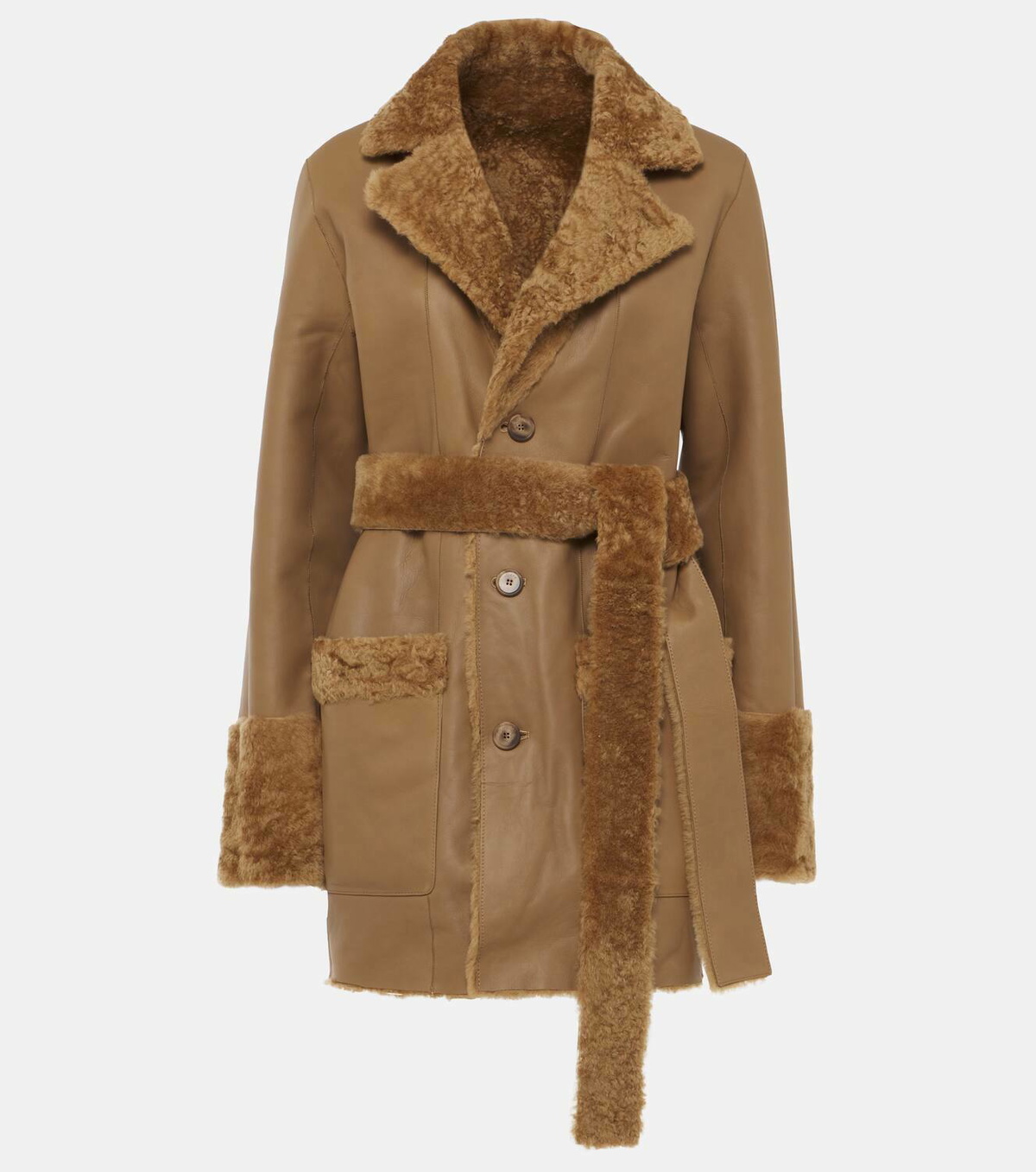 leather wrap coat