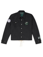 Reese Cooper® - Appliquéd Embroidered Shell Coach Jacket - Black