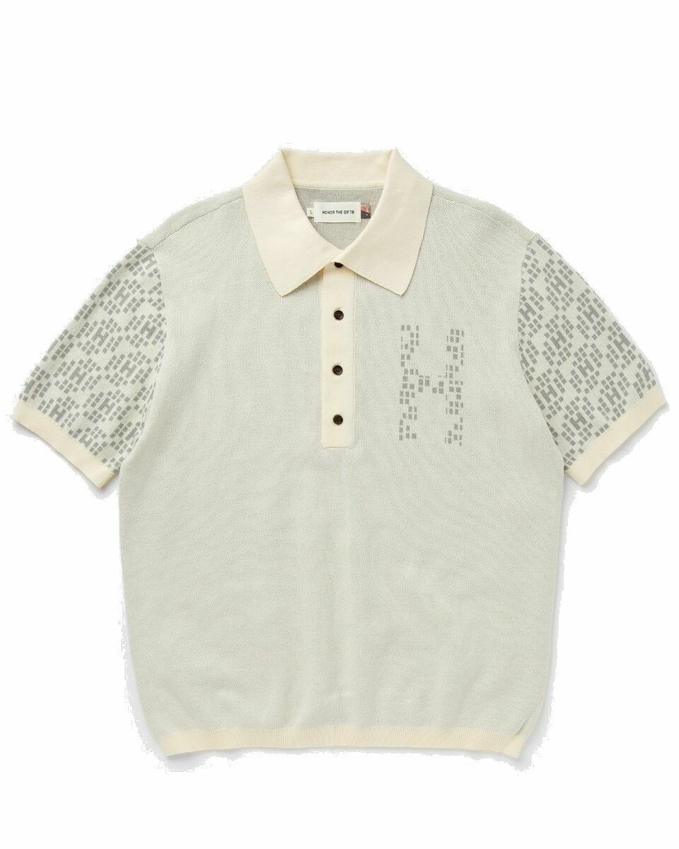Photo: Honor The Gift Knit H Pattern Polo Beige - Mens - Polos