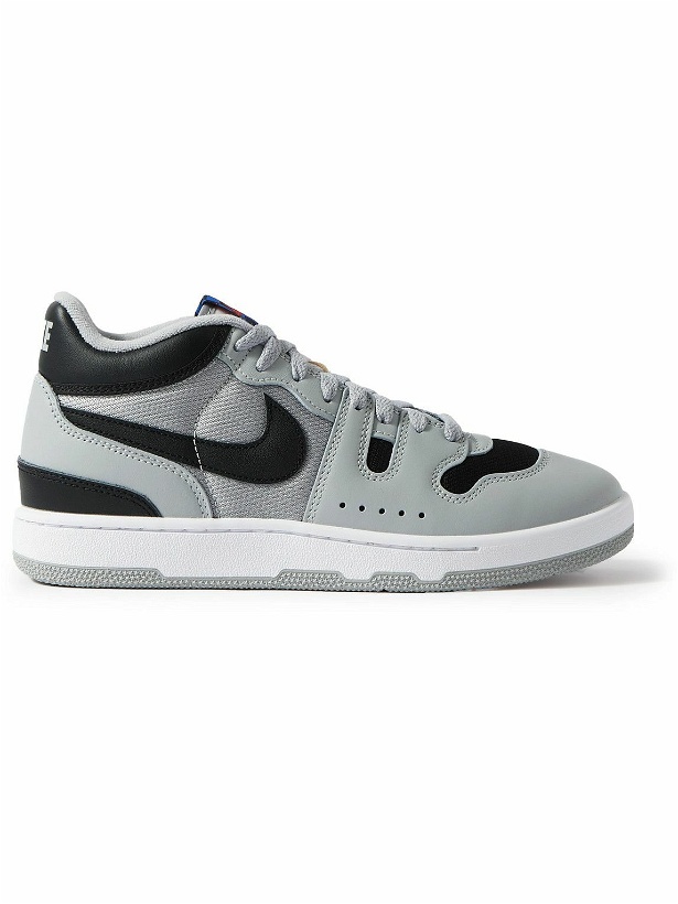 Photo: Nike - Mac Attack QS Leather and Mesh Sneakers - Gray