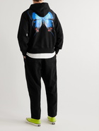 Rag & Bone - Printed Organic Cotton-Jersey Hoodie - Black