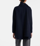 'S Max Mara Scarf-detail virgin wool coat