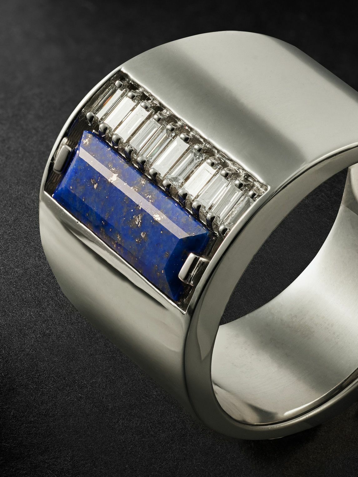 Suzanne Kalan - White Gold, Diamond and Lapis Lazuli Ring - Blue
