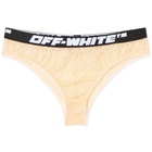 Off-White Women's Logo Band Lace Briefs in Pink