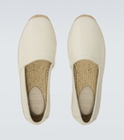 Brunello Cucinelli Suede-trimmed woven espadrilles