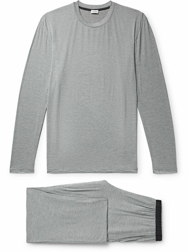 Photo: Zimmerli - Mélange Modal-Blend Jersey Pyjama Set - Gray