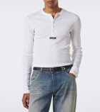 Dolce&Gabbana Logo ribbed-knit cotton Henley shirt