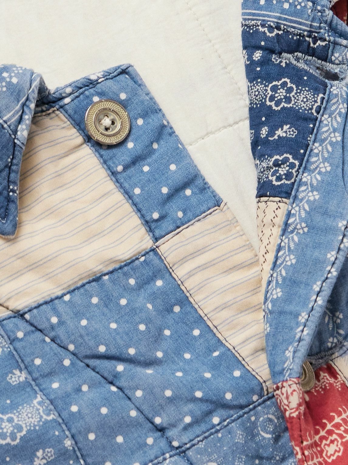 RRL - Patchwork Padded Cotton Overshirt - Blue RRL RRL - Patchwork Padded Cotton Overshirt - Blue RRL