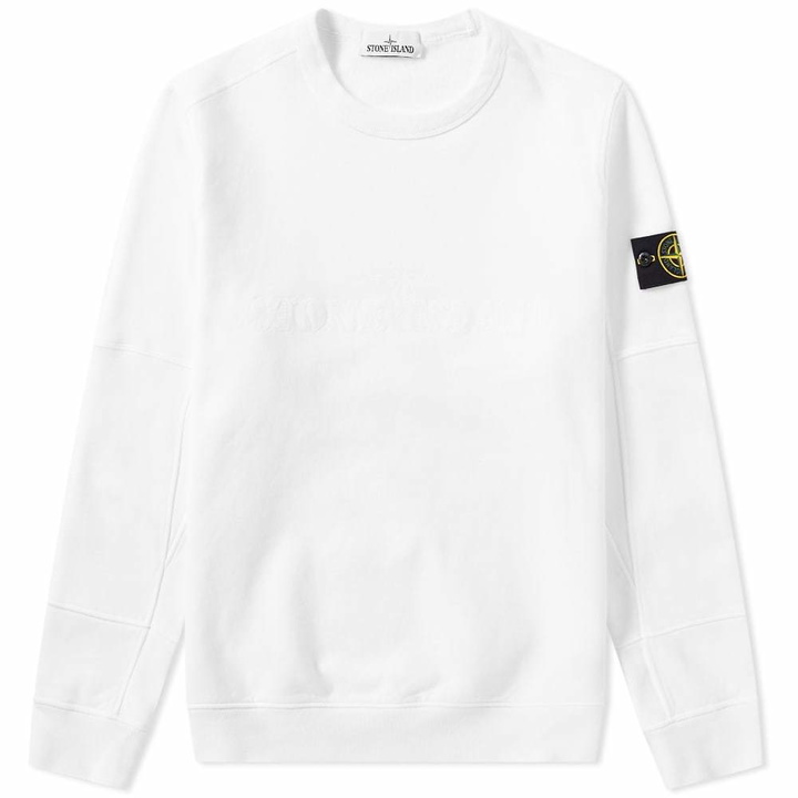 Photo: Stone Island Garment Dyed Intarsia Logo Sweat