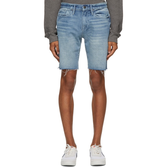 Photo: Frame Blue LHomme Relaxed Cut-Off Shorts