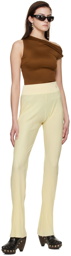 Atlein Yellow Polyester Trousers