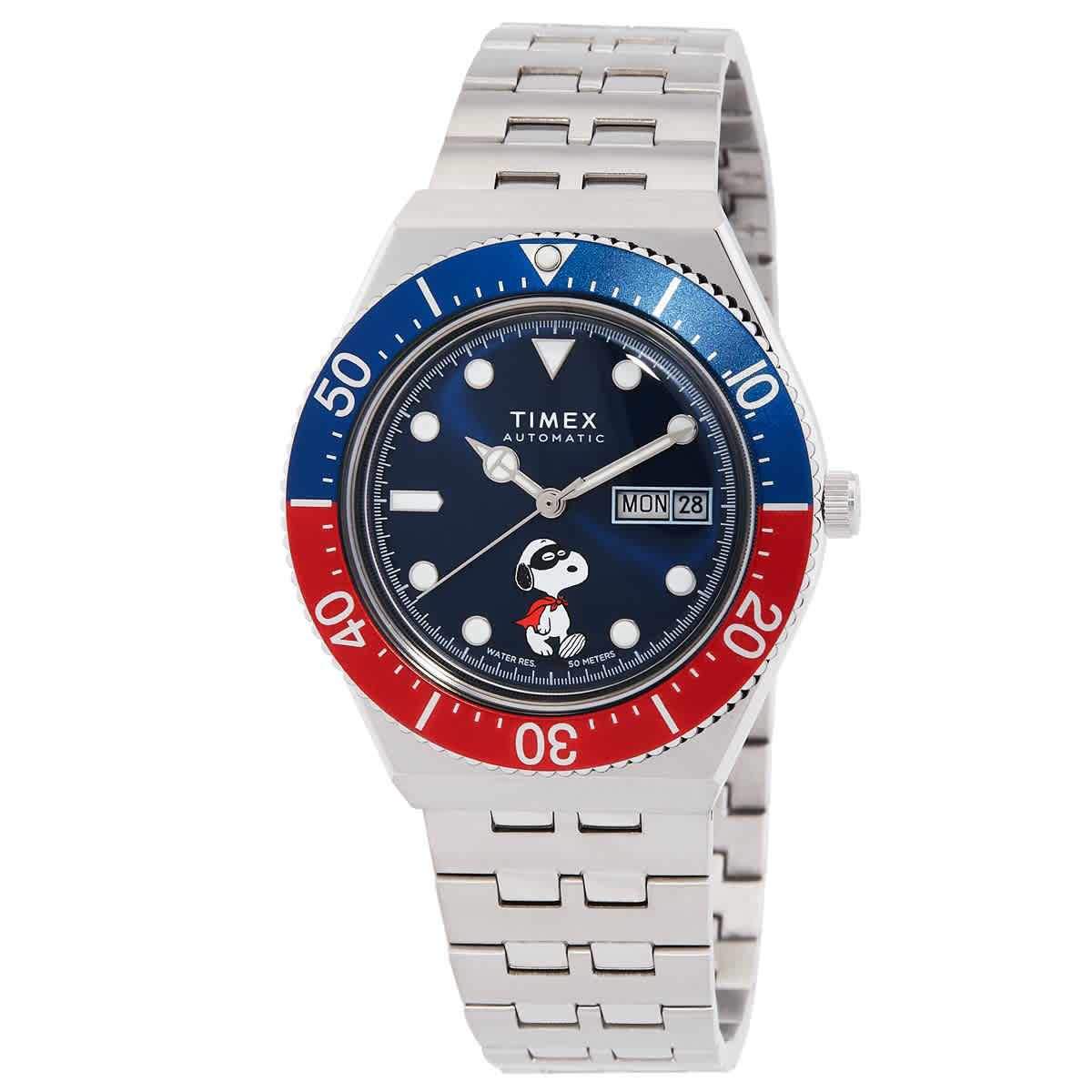 Timex M79 X Peanuts Automatic Blue Dial Mens Watch TW2W475000