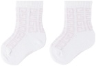 Givenchy Two-Pack Baby White & Pink Logo Socks