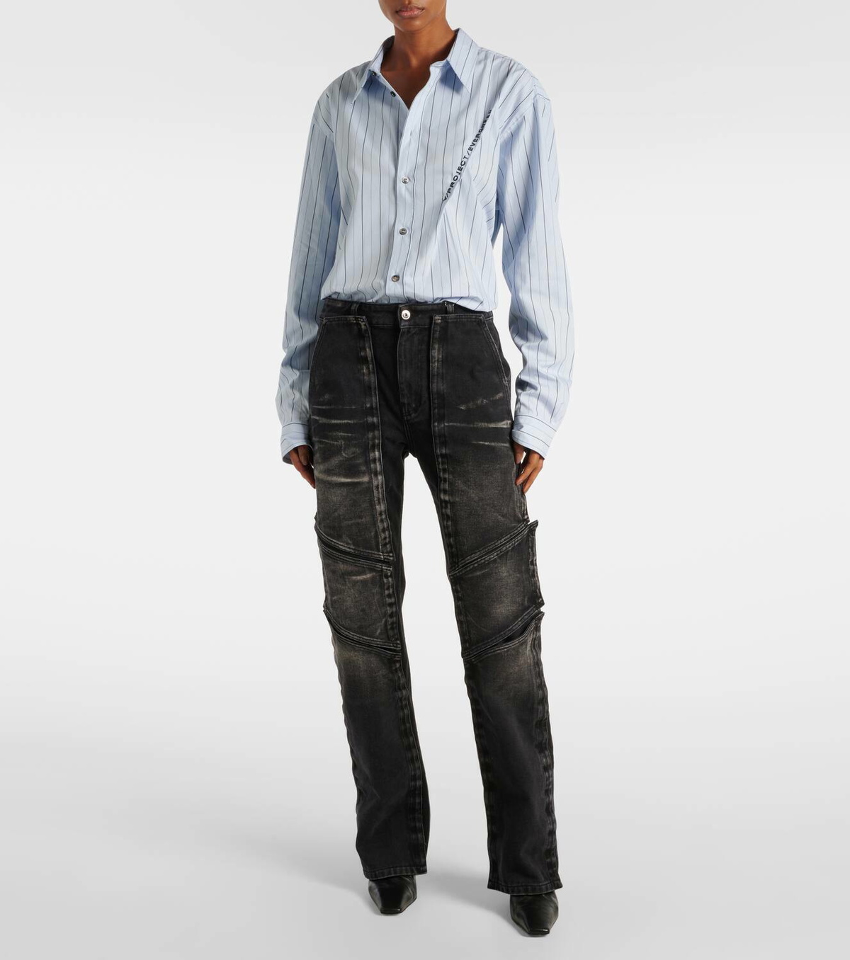 Y/Project Paneled straight jeans