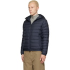 Moncler Navy Solienn Hooded Short Down Jacket