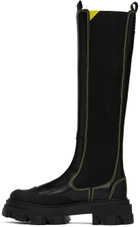 GANNI Black High Chelsea Boots