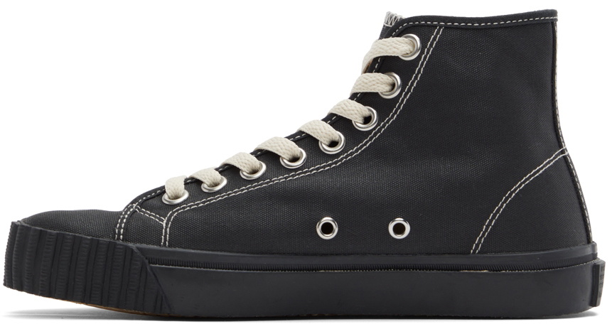 Maison Margiela Black Tabi High-Top Sneakers Maison Margiela