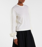 Noir Kei Ninomiya Tulle-trimmed wool sweater