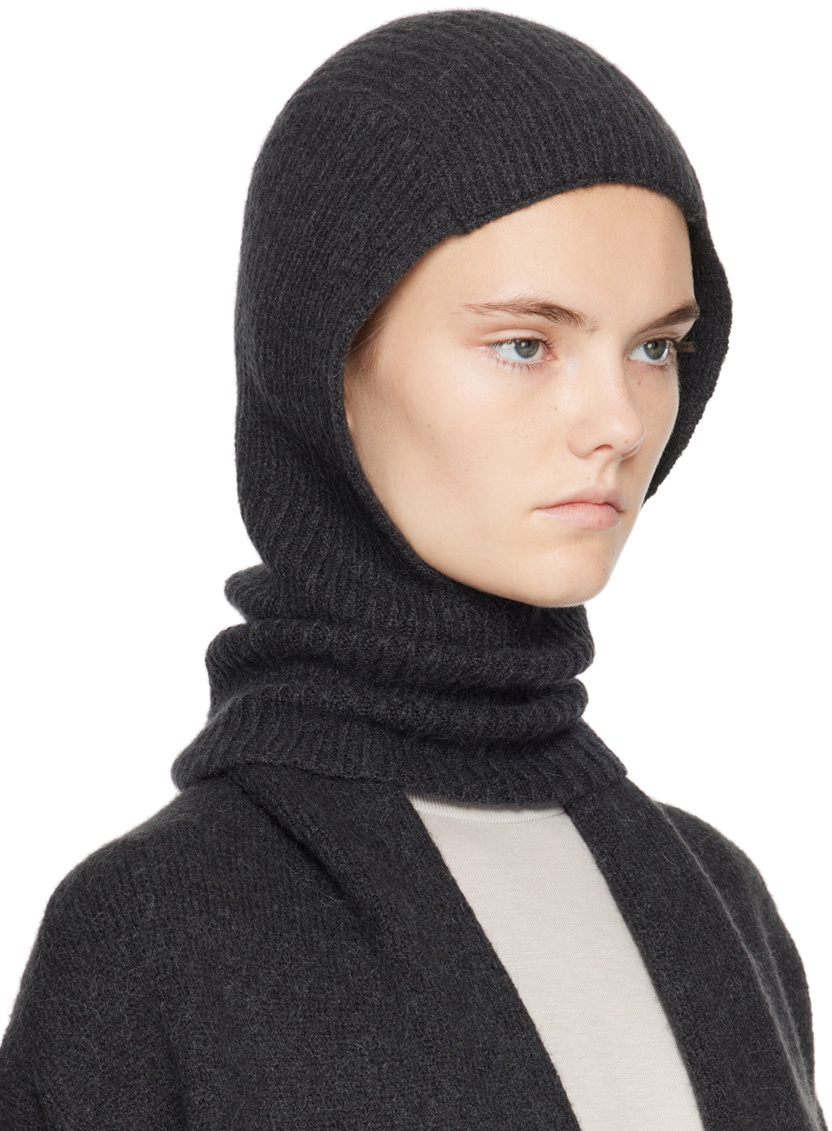 Lauren Manoogian Black Soft Rib Balaclava