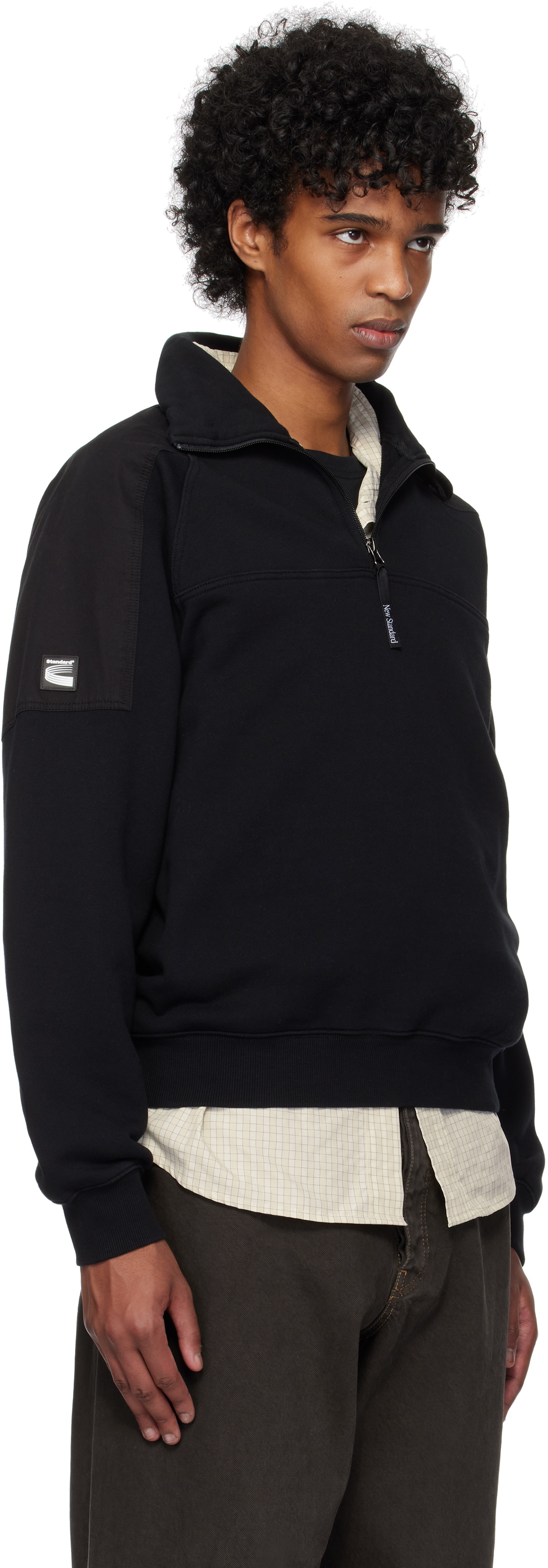 Kijun Black Half Zip-Up Sweatshirt