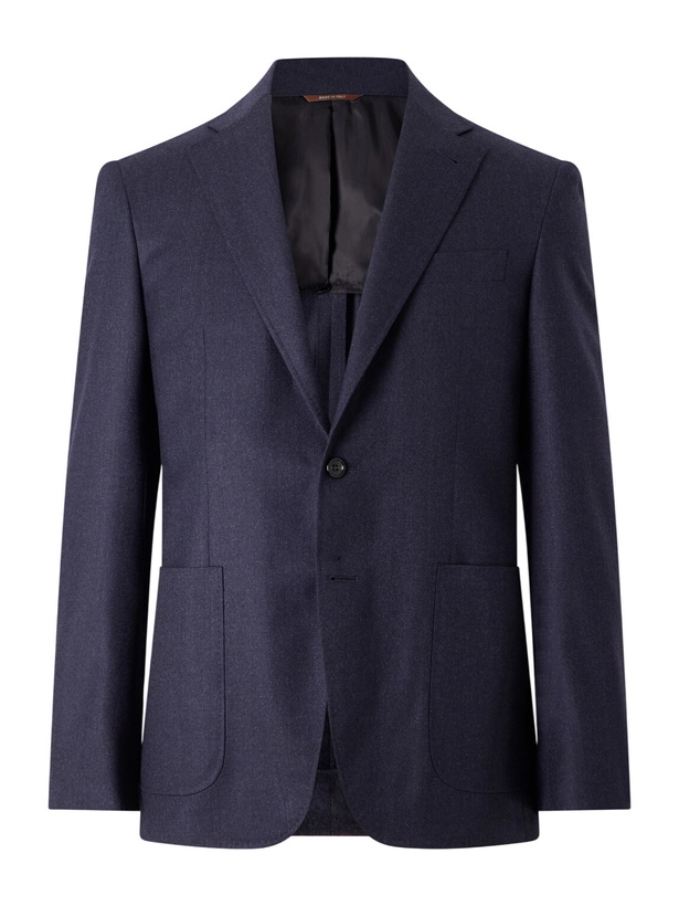 Photo: Canali - Kei Wool Suit Jacket - Blue