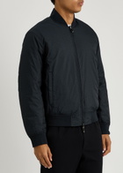 Emporio Armani Logo Reversible Nylon Bomber Jacket Navy