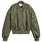 Entire Studios Men's Cropped Broad Bomber Jacket in Khaki