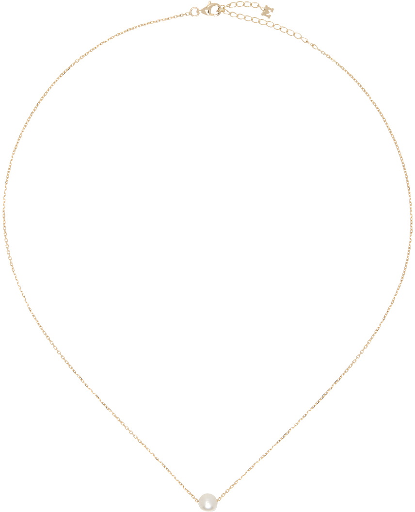 Mateo Gold Suspended Pearl Necklace