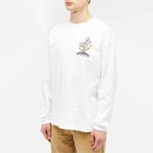 FrizmWORKS Men's Tiger Pugmark Longsleeve T-Shirt in White
