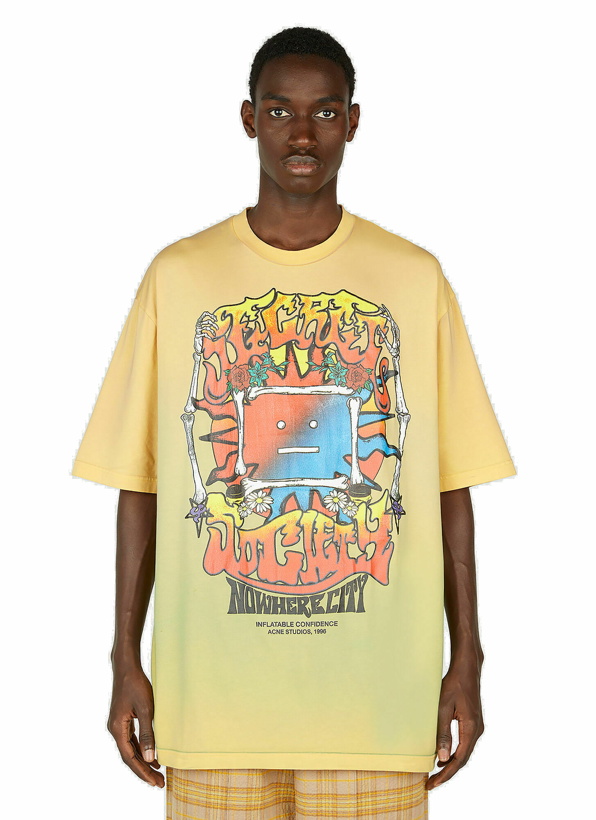 Photo: Acne Studios - Screen Print T-Shirt in Yellow