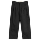 Norse Projects Men's Hestur Relaxed Twill Pleated Trousers in Black