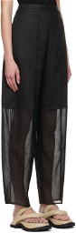 GIA STUDIOS Black Polyester Trousers
