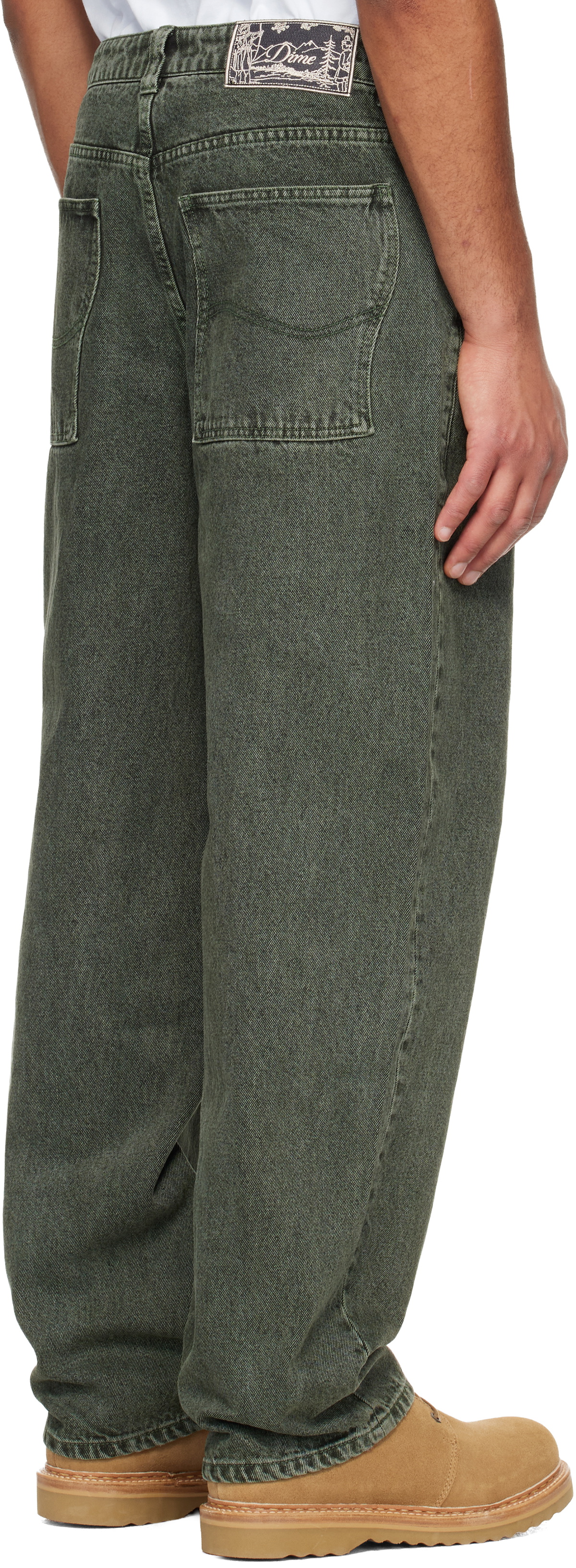 Dime Green Baggy Jeans