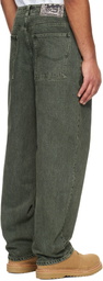 Dime Green Baggy Jeans