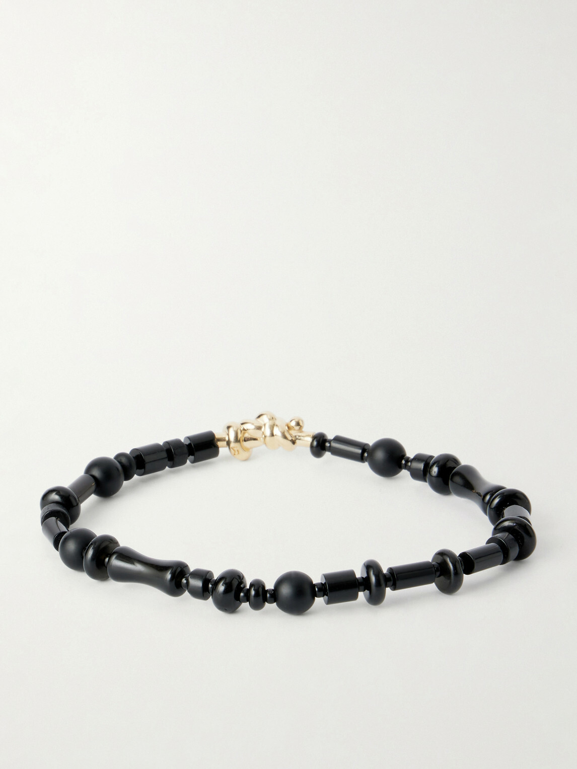 Luis Morais - 14-Karat Gold Agate Beaded Bracelet