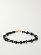 Luis Morais - 14-Karat Gold Agate Beaded Bracelet