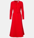 Carolina Herrera Belted crêpe midi dress