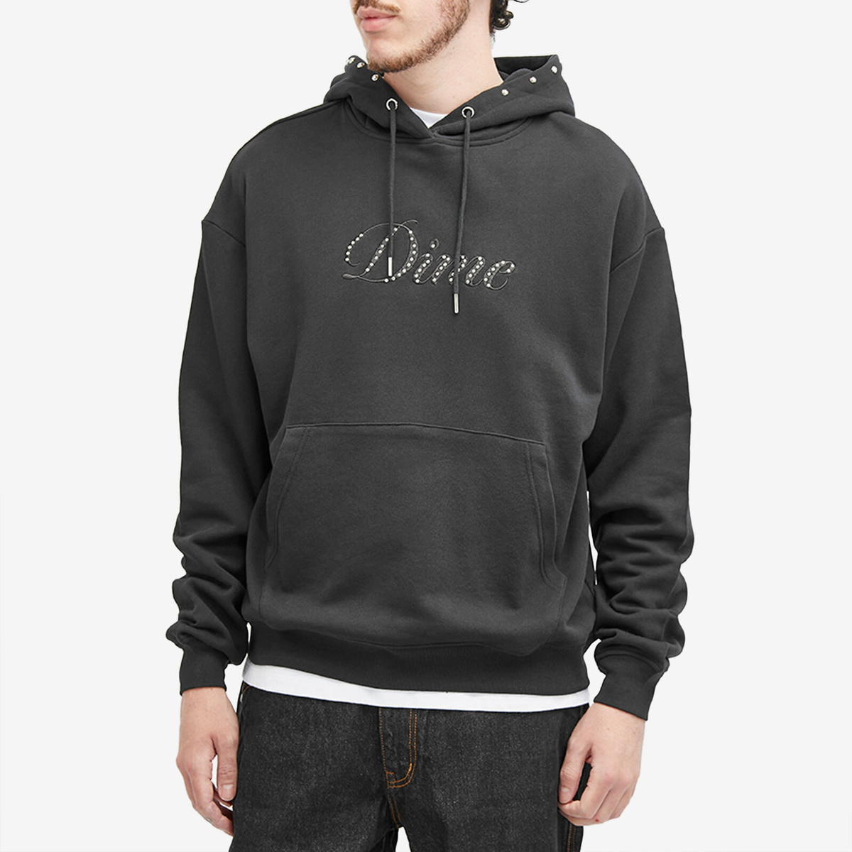 Dime Men's Cursive French Terry Hoodie in Black Dime