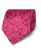 CHARVET - Paisley Silk-Jacquard Tie - Red