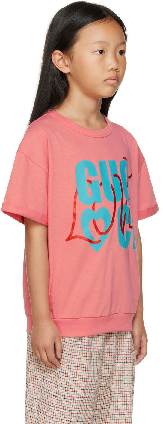 Gucci Kids Pink Logo T-Shirt