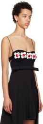 Shushu/Tong Black Appliqué Bodysuit