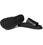 Bottega Veneta - Intrecciato Leather Slides - Black